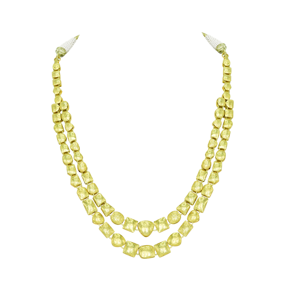 Twin-Line Necklace with Unshaped Polki Diamonds